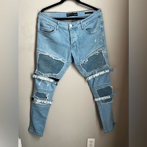 Men’s 32 W slim fit light wash jeans